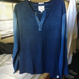 Lucky Brand indigo colorblock Henley